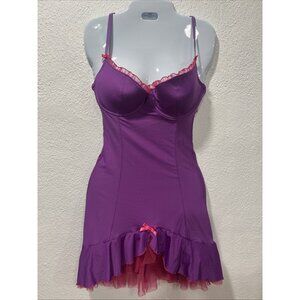 Victoria Secret Sexy Little Things Pink/Purple Dress Night Gown Size 36C Womens